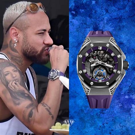 Neymar Jr. is wearing a 42mm Audemars Piguet 